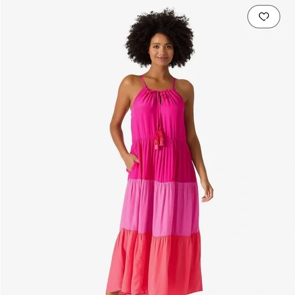 Tommy Bahama | Dresses | Tommy Bahama Pink And Red Maxi Dress | Poshmark